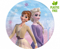 Talerzyki papierowe Frozen 2, 23cm, 8 szt. (plastic-free)