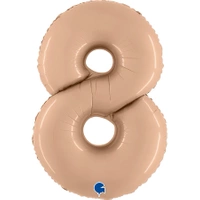 Balon foliowy Cyfra Grabo Satin Nude - Ecru 8 - 40"/102cm