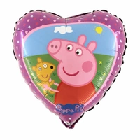   Balon foliowy Peppa Serce 18'' - 46 cm!