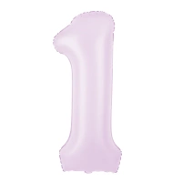 Balon foliowy cyfra 1 liliowy matowy 100cm