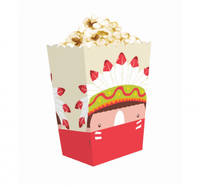 Pudełko na popcorn "Indiańskie Party", rozm. 13.5 x 8.5 x 19 cm, 4 szt.