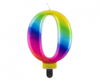 Świeczka B&C cyferka 0, Galaxy, 8,0 cm