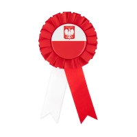 Kotylion z flagą i orłem Polska