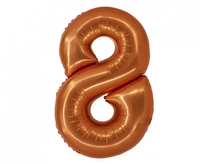 Balon foliowy Smart, Cyfra 8, miedziana, 76 cm