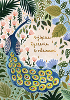 Kartka urodzinowa Kolorowy Paw