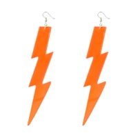 Kolczyki neonowe Błyskawice pomarańczowe 12cm