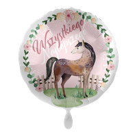 Balon foliowy 18" Charming Horse Birthday  - Wszystkiego Najlepszego 