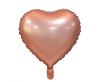 Balon foliowy "Serce", matowe, różowo-złote, 18"