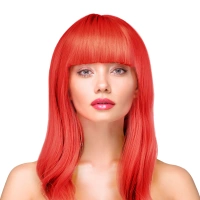 Peruka imprezowa włosy długie proste czerwone
