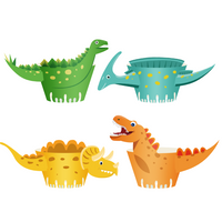 Papilotki do babeczek dinozaury 8 szt.