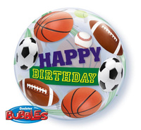 Balon foliowy 22" QL Bubble "Happy Birthday" 