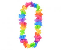 Naszyjnik hawajski satynowy, pastelowy wielokolorowy