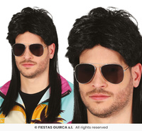 Peruka męska disco, lata 70-te, 80-te