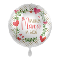 Balon foliowy 18" Najlepsza Mama na Świecie - Happy Mother's Day