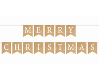 Girlanda papierowa Merry Christmas, 10x13 cm, 250 cm