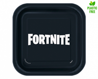 Talerzyki papierowe "Fortnite", 18 cm, 8 szt. (plastic-free)