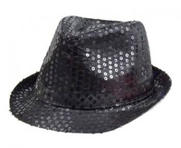 Kapelusz czarny, cekin
