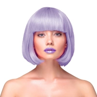 Peruka imprezowa włosy krótkie proste fioletowe
