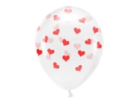 Balony Eco 33 cm, Serca, Crystal Clear
