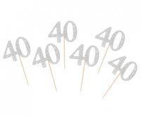 Piker B&C 40, srebrny, 6 szt.