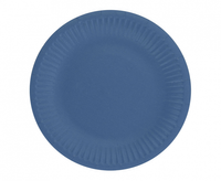 Talerzyki pap. Jednokolorowe, granatowe, 18 cm, 6 szt.