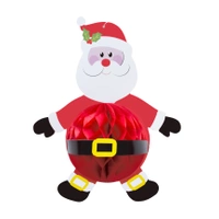 Dekoracja świąteczna honeycomb Św. Mikołaj