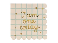 Serwetki papierowe I am one today Miś, beżowe, 33x33 cm