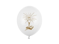 Balony 27cm, I Komunia Święta, P. White