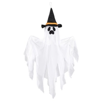 Dekoracja Halloween wiszący Duch w kapeluszu