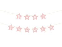 Baner Baby shower, 290x16.5 cm, jasny różowy