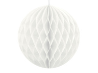 Kula bibułowa, biały, 10cm