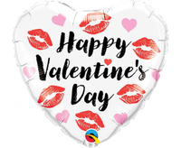 Balon foliowy 18" QL HRT - Valentines Kissey Lips