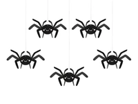 Dekoracja papierowa Pająki, 27x17 cm, czarny