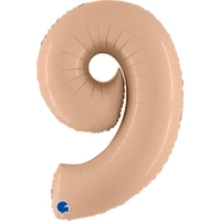 Balon foliowy Cyfra Grabo Satin Nude - Ecru 9 - 40"/102cm