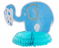 Dekoracja B&G na stół Baby Boy - słonik, jasnoniebieska