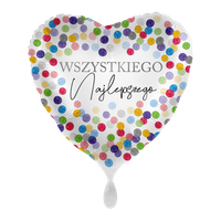 Balon foliowy 18" Wszystkiego Najlepszego - Confetti Birthday