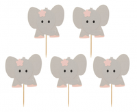 Pikery B&G Słoniki, różowe, 10 szt.