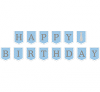 Girlanda urodzinowa "Little boy", niebieska 11cm x 14cm x 180cm, 1 szt. 