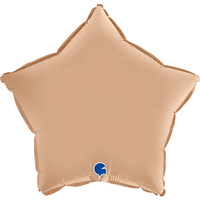 Balon Grabo 18'' Gwiazdka Satin Nude (kremowy nudowy)