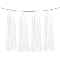 Girlanda frędzle, biała
