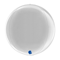 Balon Grabo 15'' Globe Silver 4D Pakowany 