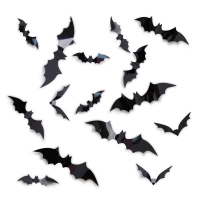 Halloween naklejki na ścianę 3D Nietoperze 60 szt.