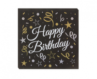 Serwetki B&C Happy Birthday, 33x33 cm, 20 szt.