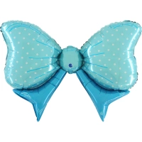 Balon foliowy Blue Baby Kokardka 35" - 85 cm