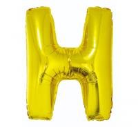 Balon foliowy "Litera H", złota, 89 cm