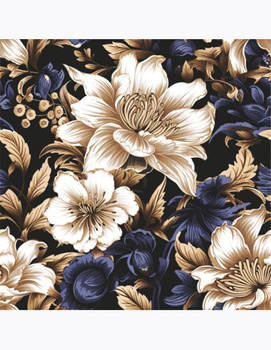 Serwetki papierowe Ciemne Kwiaty, 33x33 cm, 20 szt