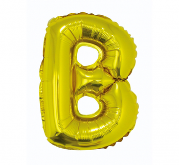 Balon foliowy "Litera B", złota, 35 cm