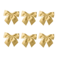 Świąteczne Kokardy Złote 6 sztuk
