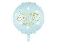 Balon foliowy Komunia Święta, 45 cm, mix