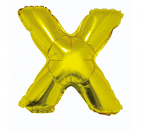 Balon foliowy "Litera X", złota, 35 cm